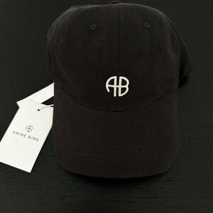 NWT Anine Bing Baseball Cap, soft washed black